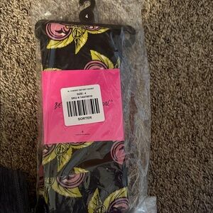 Torrid/ Betsey Johnson Black and pink cherries bike shorts new in package.